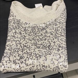 NWT J. Crew Sequin Sweatshirt Medium